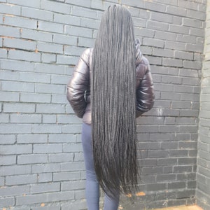 50 inches wig, knee length Senegalese twist,  extra long micro twist,  50" braided wig, braids wig