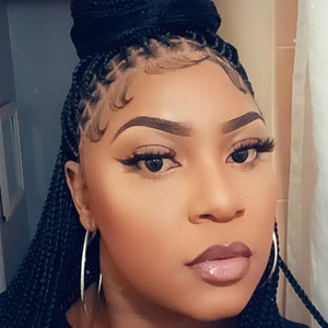 Braided lace wig, hand braided wig, Full lace wig, braided wig for black women, knotless braids wig, small braid wig, full lace, hd lace