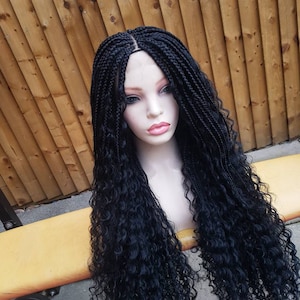Boho braids, beautiful braided wig, Goddess braids Wig, box braids wig, ready to ship wig
