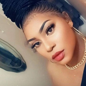 Pony braids, ponytail braided wig, braided ponytail, ponytail cornrow, full lace wig, lace wig, cornrow lace wig.