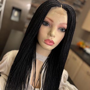 18&quot; black braids,  micro braids wig, 18 inches box braids , micro braids Wig,  Closure Braids, easy braids