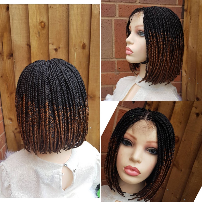  Handmade Braided Bob Wig Lace Wig for Black Women Wigs for - Etsy Canada