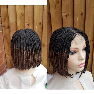 Handmade braided bob wig, lace wig for black women,  wigs for parties,  events,  dinner and all occasions  wig, ombre bob wig,