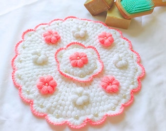 Handmade Soft Knitted Napkin, Crochet Bath Fiber, Gift Ideas for Spa, Body Scrubber Washcloths, Hot Pad Pattern for Kitchen,Home Decor Ideas