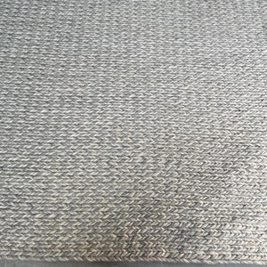 Hand Woven Wool Rug: Grey & White Braided Chunky Felted Rug