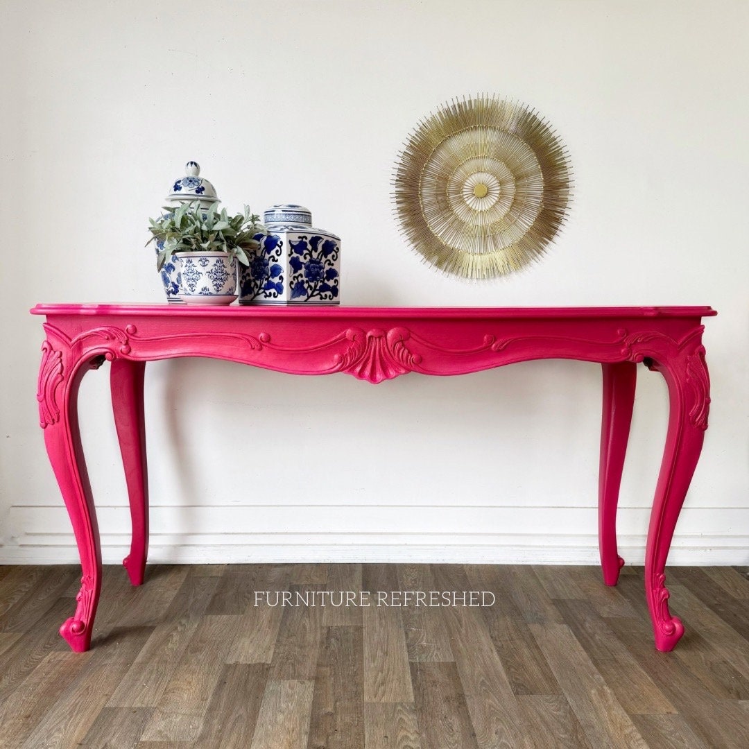 Hot Pink Sofa Table/console Table - Etsy