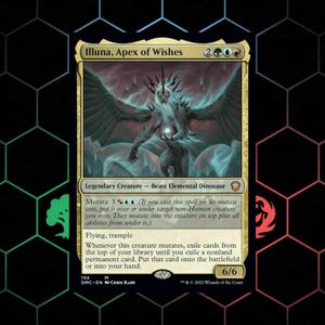 MTG Commander Deck EDH Deck Illuna, Apex of Wishes 100 Magic Cards Custom Deck Transmogrify Deck W/ Sleeves & Custom Deckbox