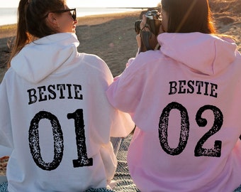 Matching Best Friend Hoodies, Women's Best Friend Sweatshirt, BFF Gifts For Girls, Best Friend Birthday Gift, BFF Shirts, Bestie Gift, G8395