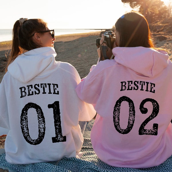 Matching Best Friend Hoodies, Women's Best Friend Sweatshirt, BFF Gifts For Girls, Best Friend Birthday Gift, BFF Shirts, Bestie Gift, G8395