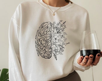 Brain Anatomy Sweatshirt,Funny Nurse Hoodie,Womens Nursing School Shirt,Nursing Student Anatomical Layout Brain Tshirt,Gift for Nurse,GC6731