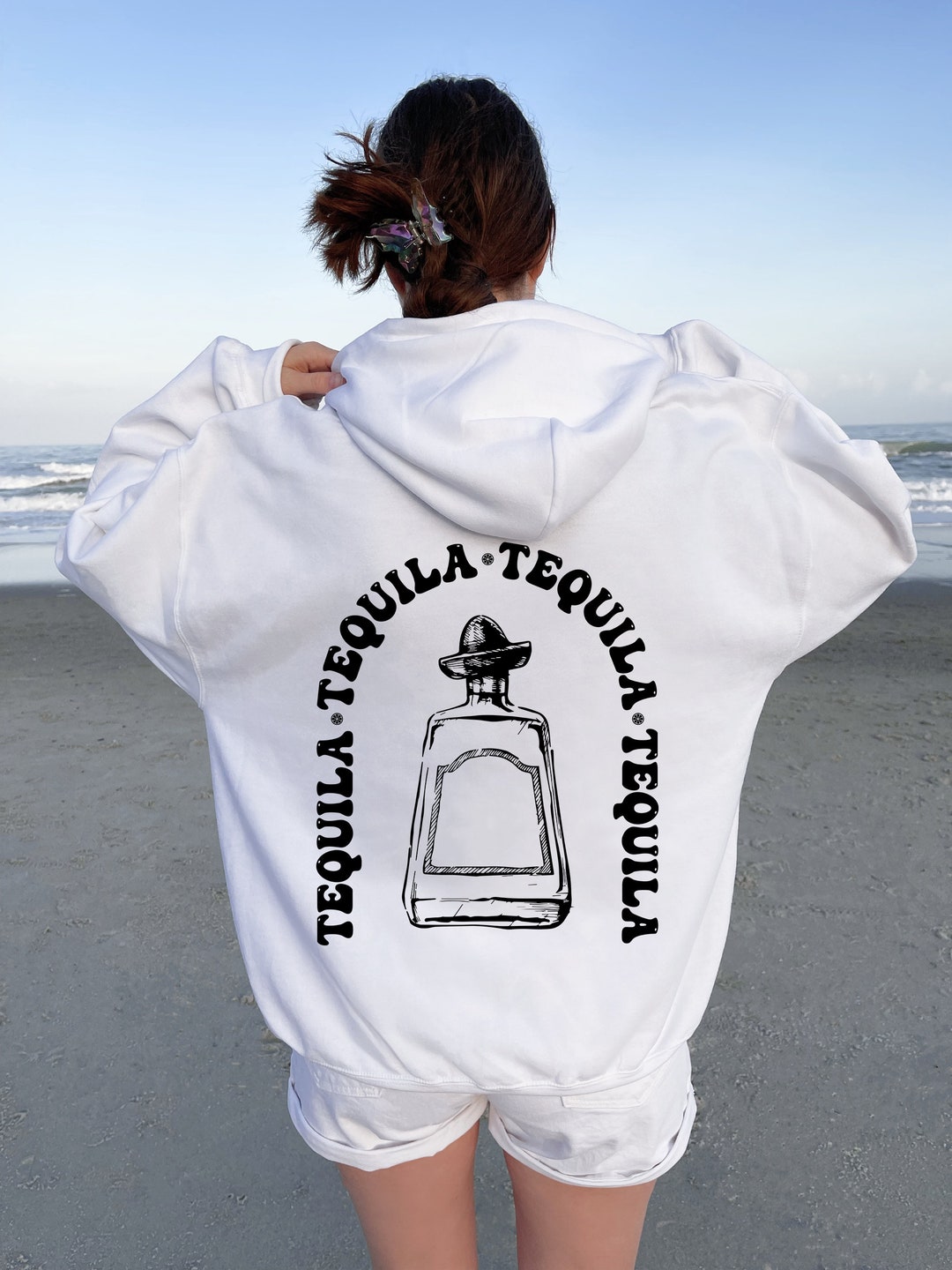 Trendy Tequila Sweatshirt, Women's Aesthetic Hangover Hoodie, College