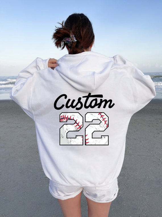Custom Baseball Jersey Hoodie Women's Custom Baseball - Etsy
