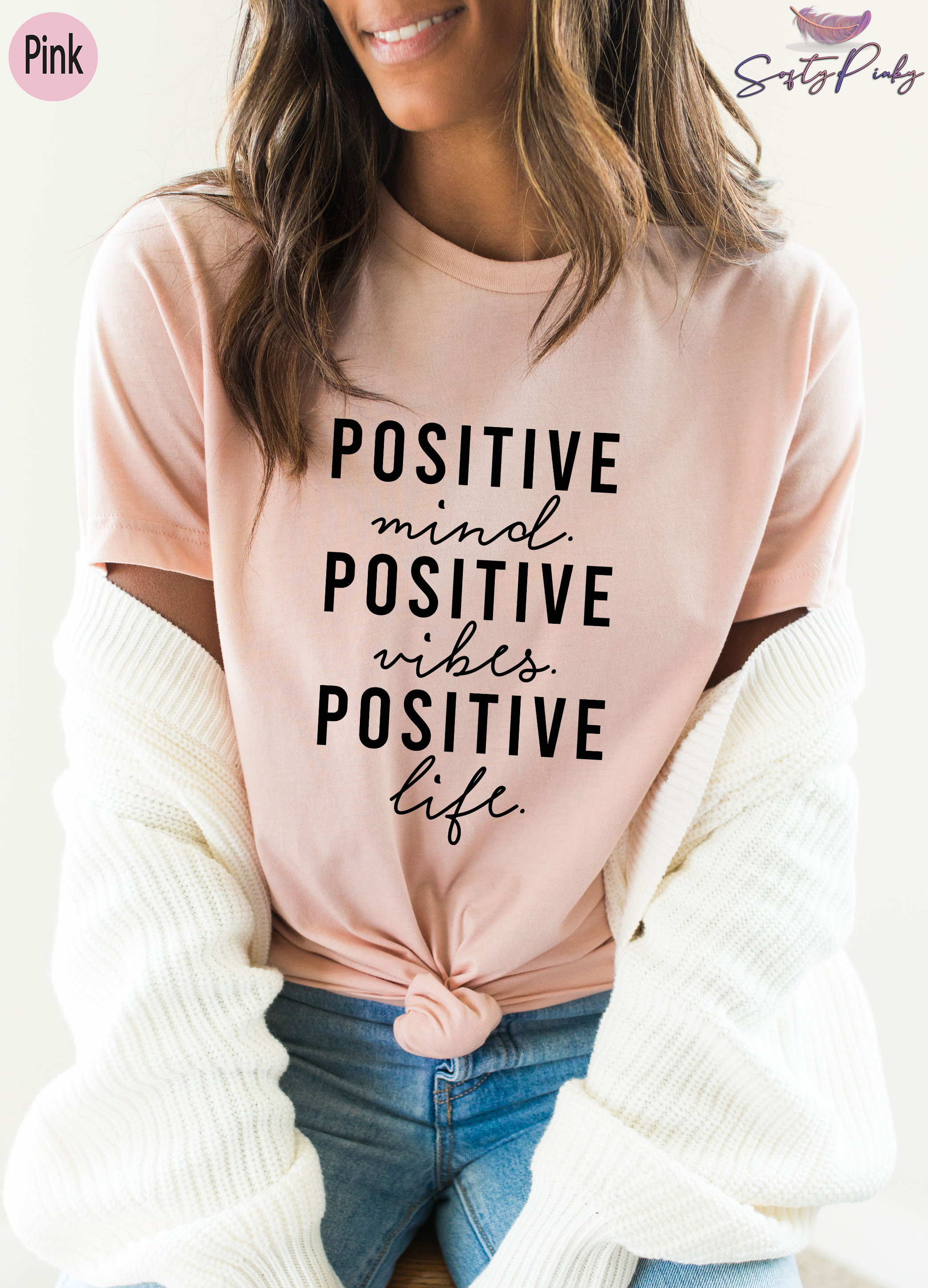 Discover Positive Mind Positive Vibes Positive Life Sweatshirt,Positive Inspirational Quotes Shirt,Positive Saying Hoodie,Positive Vibes Tee,GA5787