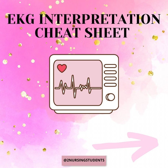 EKG Interpretation Cheat Sheet | Etsy