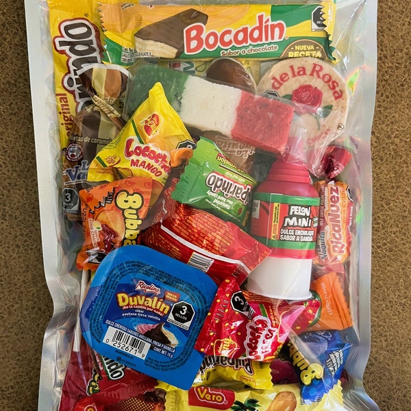 Mexican Candy Bag, Assorted Mix, Dulces Mexicanos, Snack Bag, Sweet and Spicy