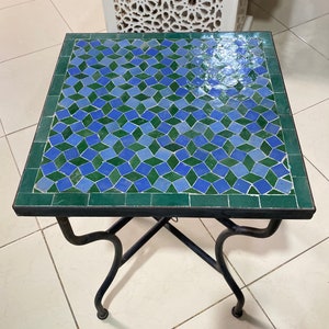 モザイクテーブル/モロッコの手作りモザイクテーブル/屋内/屋外モザイクテーブル