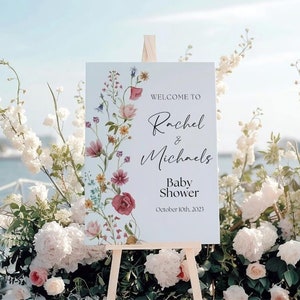 Baby in bloom Baby Shower Signage EDITABLE TEMPLATE DIY