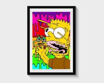 Printable Wall Art - Melting Bart Simpson!