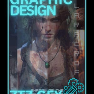 Lara Croft Tomb Raider Printable Wall Art - Gamer Decor, Digital Download Poster