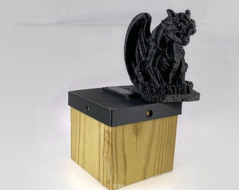 FENCE POST CAP  for Gargoyle Figurine - Mounting Connector to fit a 4X4 Fence Post