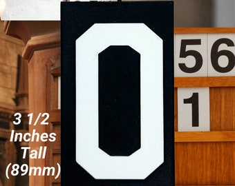 Church Hymn Board Numbers Set – Black & White 2" x 3.5" – Easy Read Worship Display – Set of 10