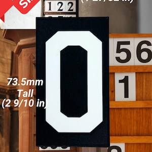 Church Hymn Board Numbers Set – Small Size 1 7/8” x 2 9/10” – Easy Read Worship Display – Set of 10