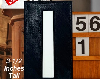 Church Hymn Board Numbers Set – Black & White 2" x 3.5" – Easy Read Worship Display – Set of 10