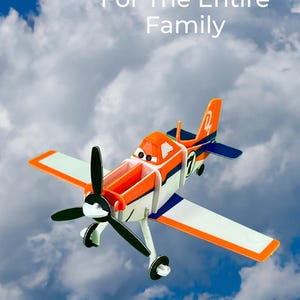 Kit di modelli di carte dei cartoni animati Dusty Crophopper - Disney Planes ispirato alla stampa 3D per bambini e collezionisti