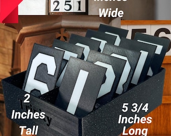 Church Hymn Board Number Box in Classic Black - 2 Sizes