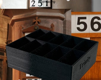 Hymn Board Number Box – Standard Size - Scalable Option - Can Be Custom Engraved,  for Elegant Worship-Classic Black