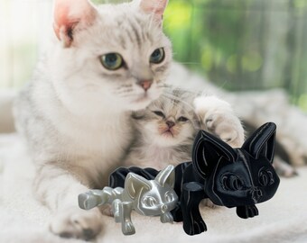 3D Printed Cat Fidget Toy: Articulated Desk Stress Toy