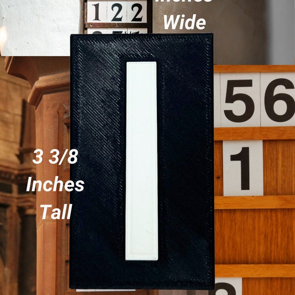 Church Hymn Board Numbers in classic black and white
