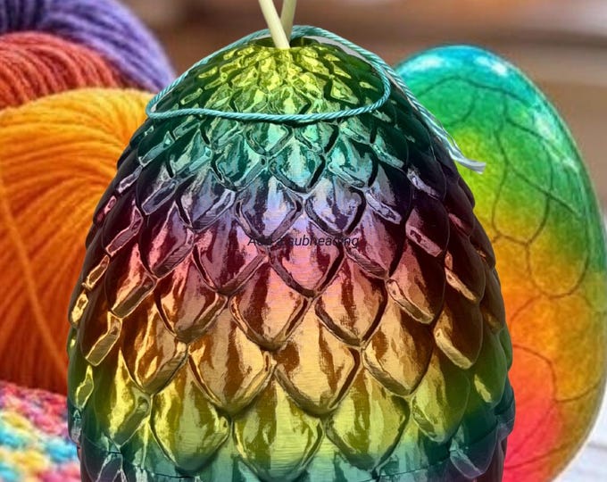 Featured listing image: Whimsical Cat-Proof Dragon Egg Yarn Bowl - Magical 3D-Printed Knitting Treasure