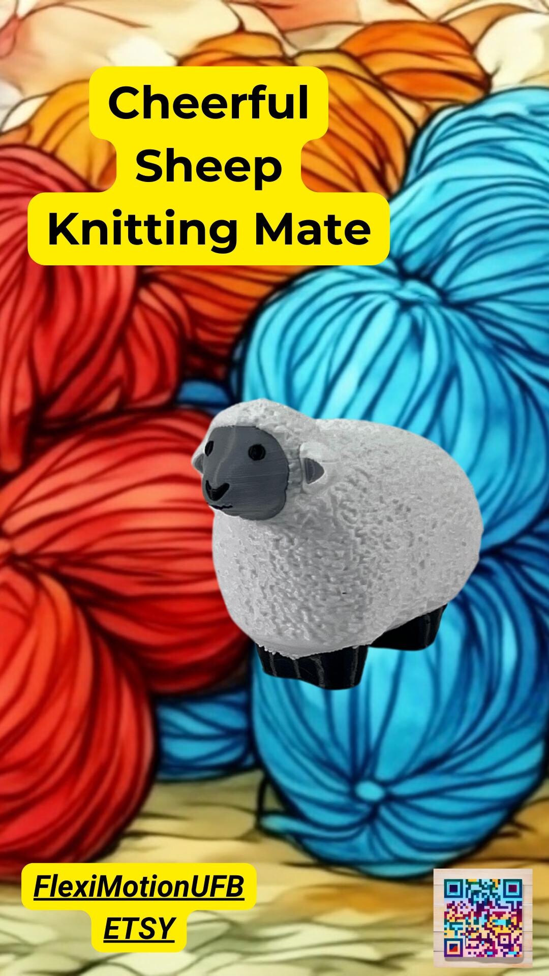 Cheerful Sheep Knitting Mate 3D Printed Handy Figet Fiber Buddy Etsy cheerful-sheep-knitting-mate-3d-printed-handy-figet-fiber-buddy-etsy
