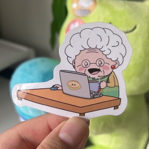 Abuelita Daily Chisme Sticker, Mexican snack sticker, Mexican food sticker, funny granny sticker, humor decal, Mexican cute sticker