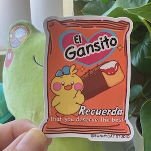 Gansito Sticker, Motivational Sticker, Mexican Sticker, Mexican Food Sticker, Mexican Foodie Gift, Waterproof Vinyl Decal, Laptop Sticker
