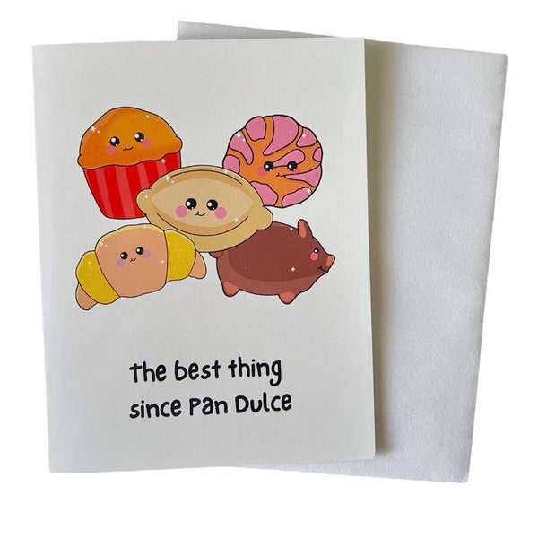 Pan Dulce Greeting Card, Cute greeting card, funny greeting card, Sweet Spanish Card, Mexican Sweet Bread Card, concha, puerquito, pastry