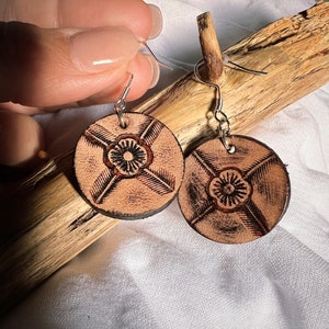 Leather earrings