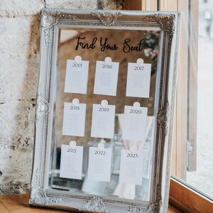 A5 Table Plan Template
