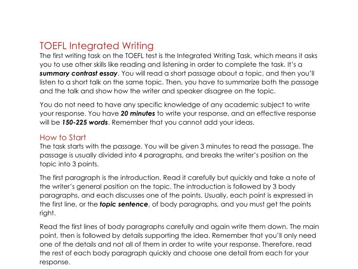 TOEFL Writing/toefl Essays/toefl Writing Task 1 & Task 2 - Etsy