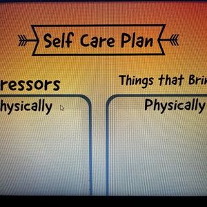Self Care Plan