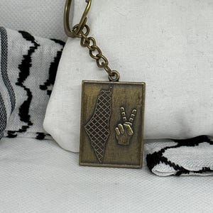 Palestinian Map and Peace Keychain