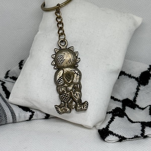 Palestinian Handala Bronze Tone Keychain