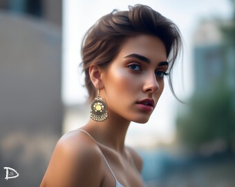 Indian Jhumka Bajirao Mastani | Pakistani Jewelry | Pakistani Bridal Earrings | Eid Jewelry | Bengali Drop Earrings | Afghan Drop Earrings