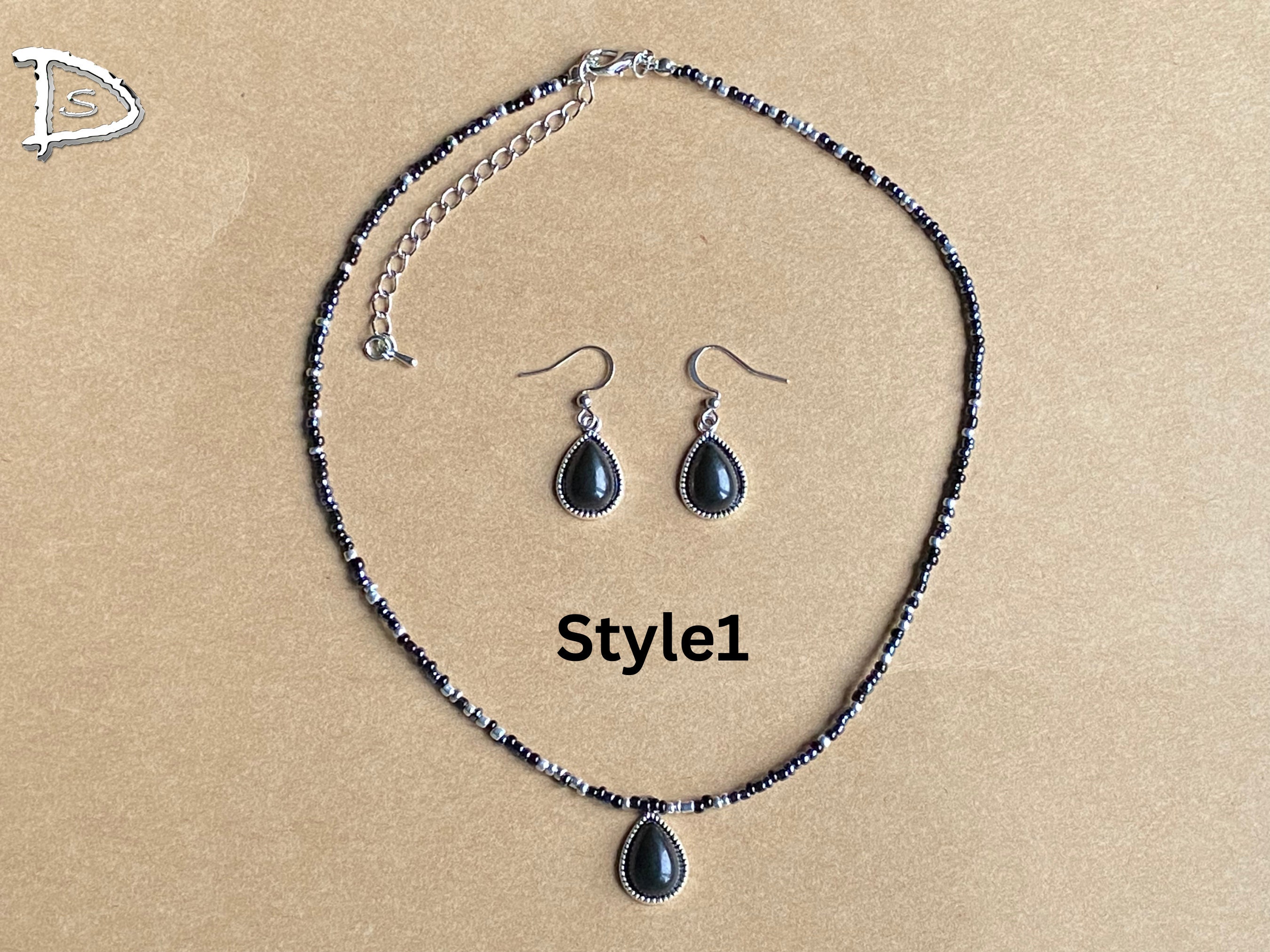 Beaded Jewelry Sets Beaded Necklace and Earring Set Beaded Etsy