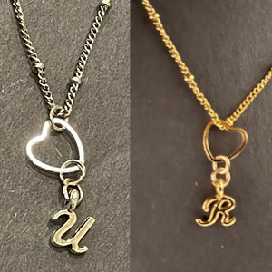 Name Initial Necklace | Golden Alphabet Necklace | Customized Personalized Alphabet Necklace | Roman Letter Chain Necklace | Golden Chain