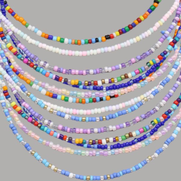 Small Bead Necklace Etsy