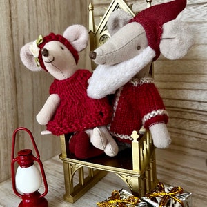 Santa&#39;s Chair für Maileg Mäuse