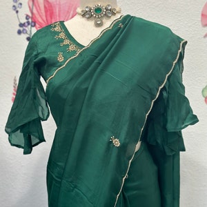 Satin embroidery fancy saree | Party wear saree | Sarees in USA