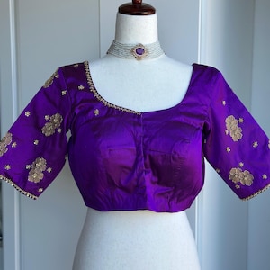 Pure Silk Embroidery Blouse | Saree blouses in USA